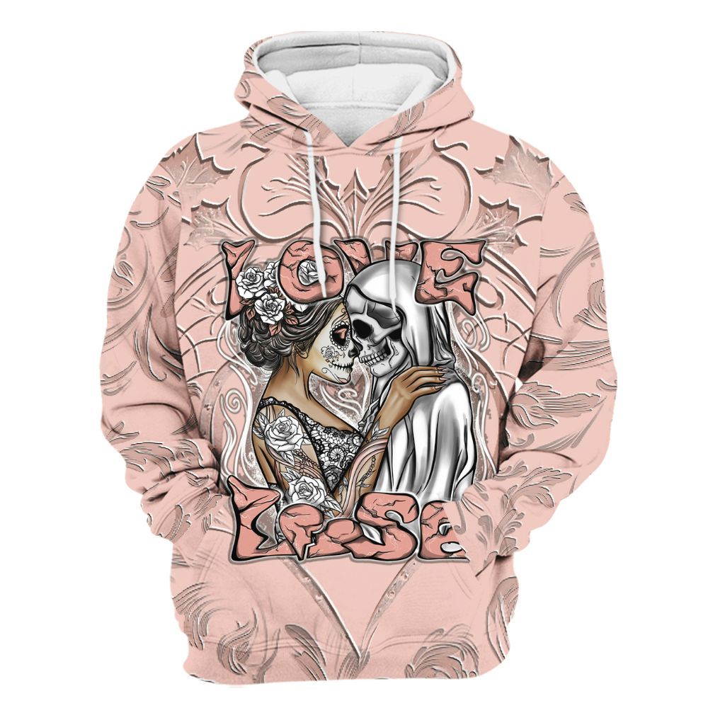 Hoodie To Match Low Legend Pink 11s - Loves Lose Gothic All Over Print