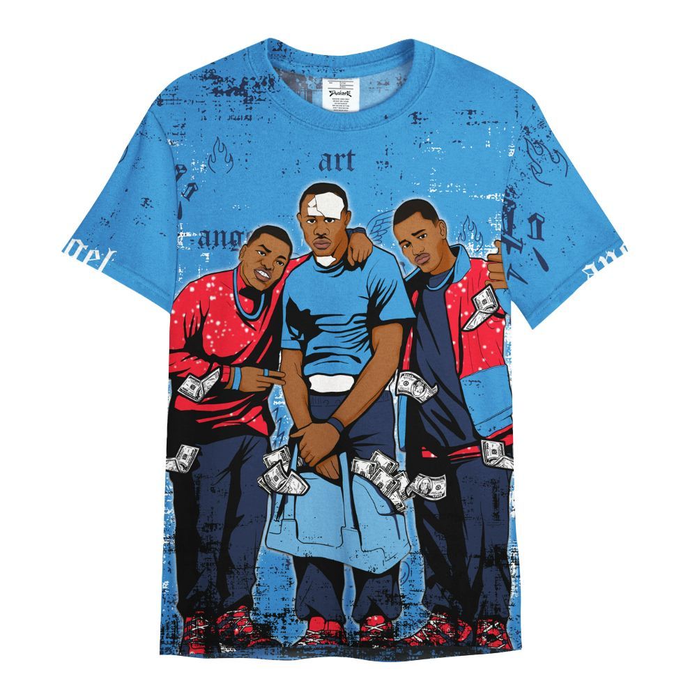 Shirt To Match Retro Blueberry 6s - Paid In Full Money All Over Print