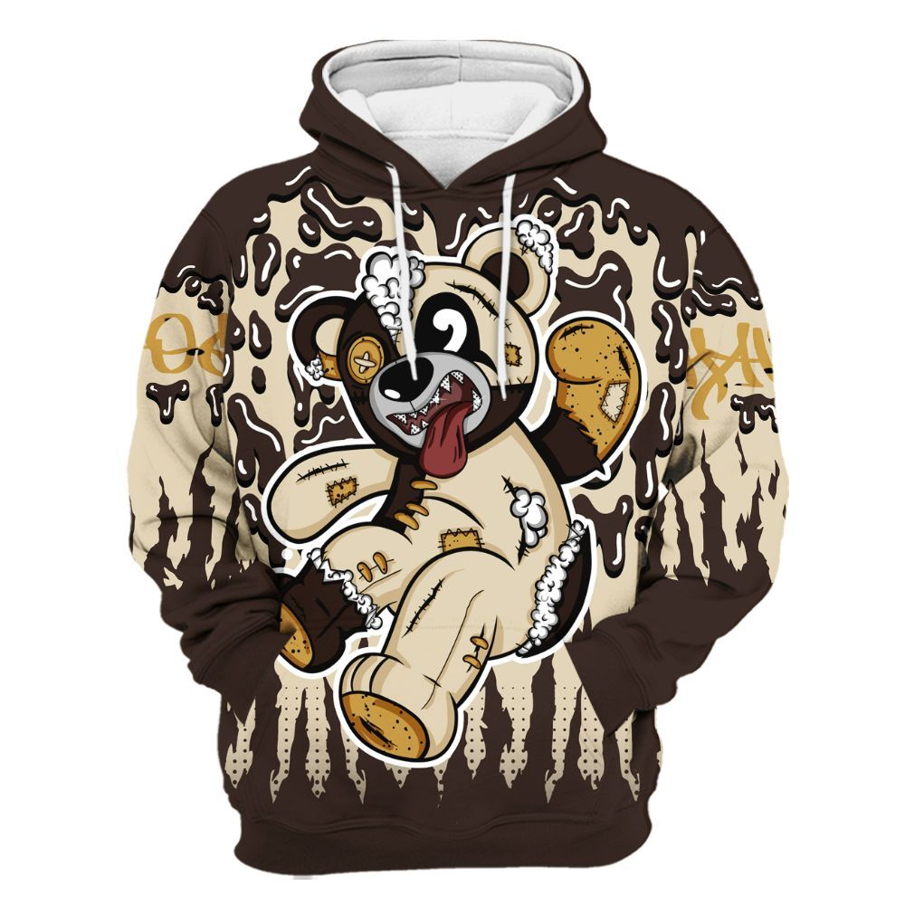 Hoodie To Match 2025 Retro Earth 5s - Havok Bear Dripping All Over Print
