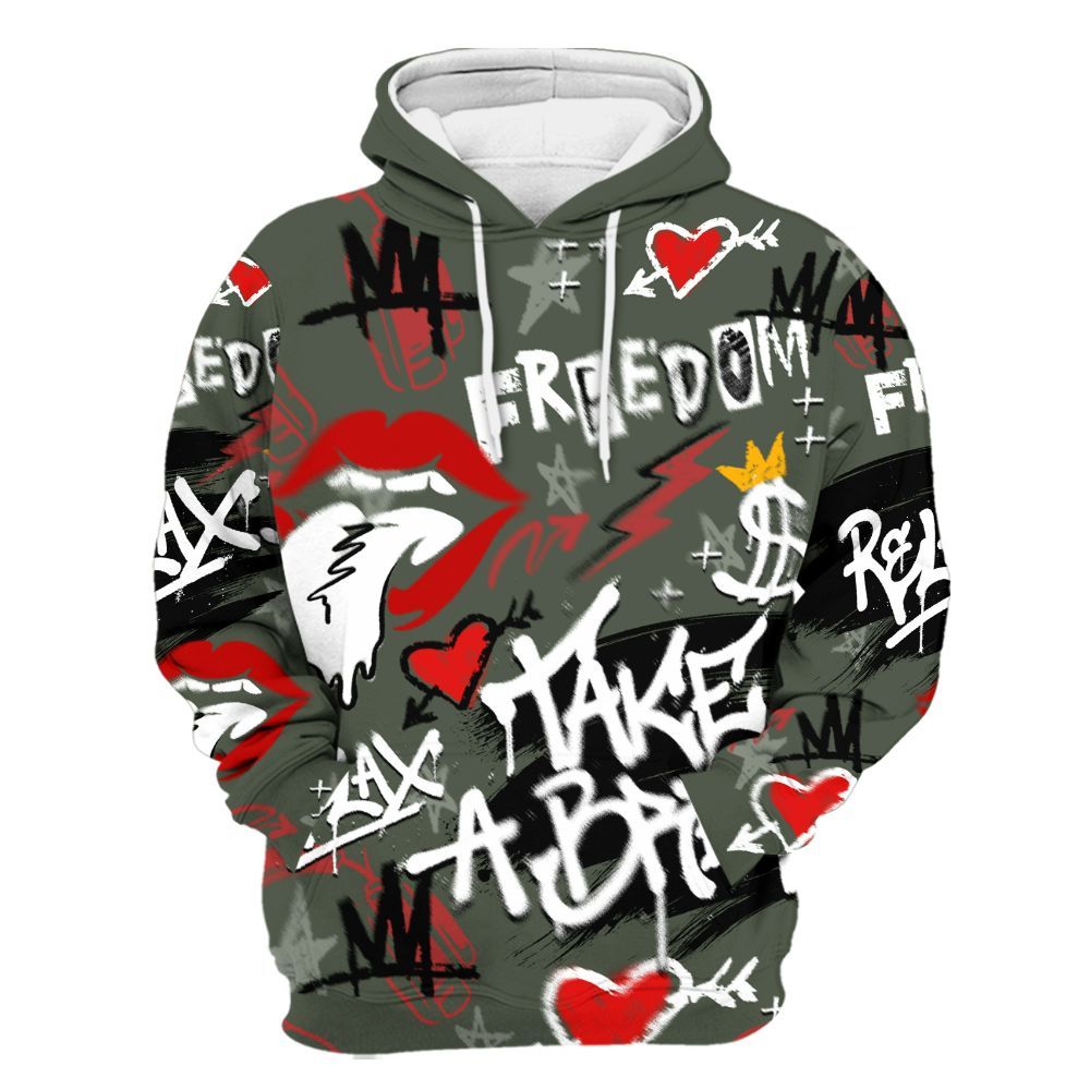 Hoodie To Match Air Force 1 Low Year Of The Snake Shirt, Take Break Freedom Graffiti Streetwear All Over Print