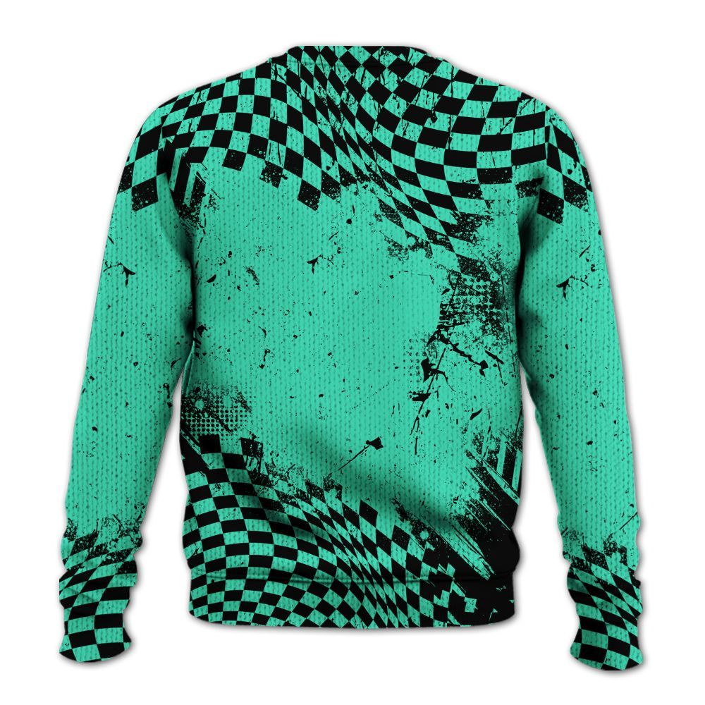 Knitted Sweater To Match Black Green Glow 3s - Hustle Hard Monkey Green Glow 3s