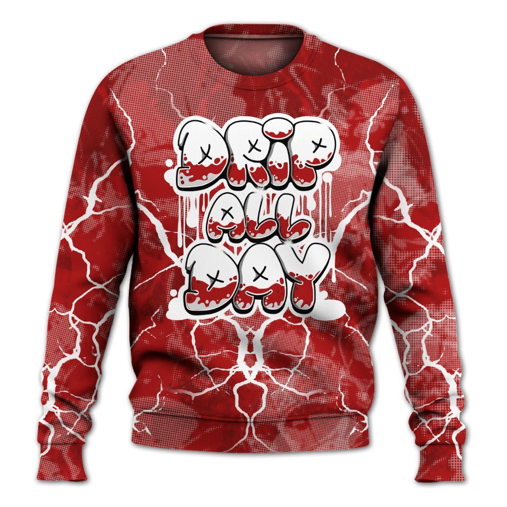 Sweatshirt To Match Red Taxi 12s - DRIPPIN Days Graphic Halloween All Over Print
