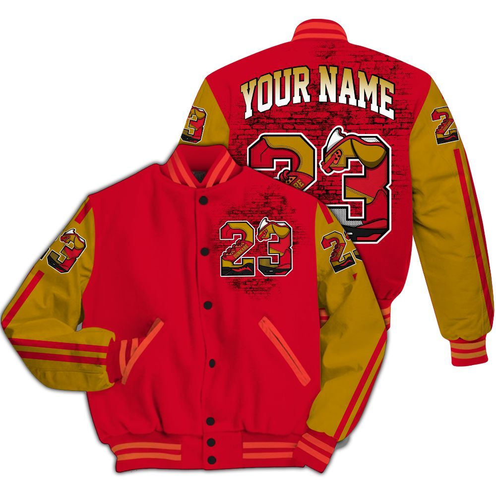 Varsity Jacket To Match Ja 3 Raptor - Custom Name Number 23 5s All Over Print