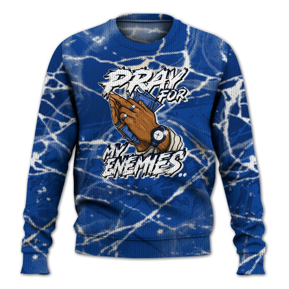Knitted Sweater To Match Low Game Royal 1s - Prayed For Enemies Graphic
