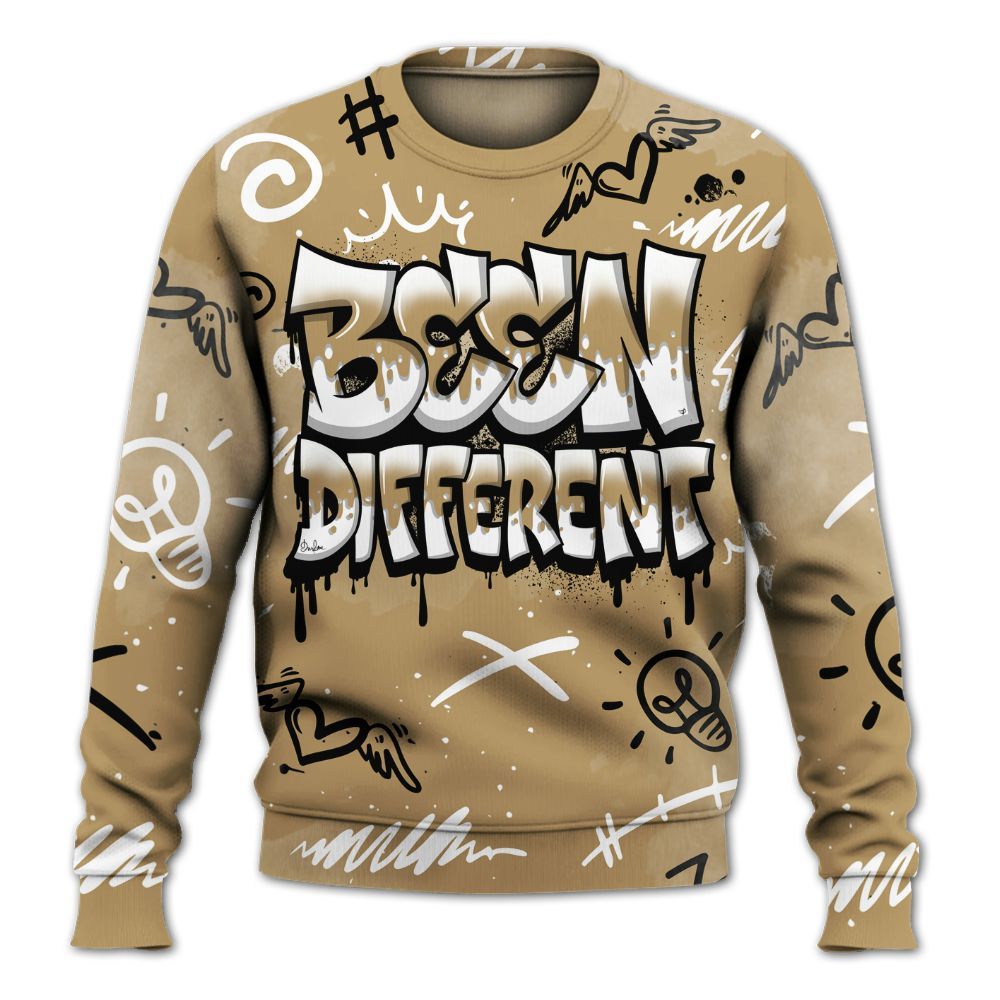 Sweatshirt To Match High OG Black Metallic Gold 1s - Drip Been Di2ferent All Over Print