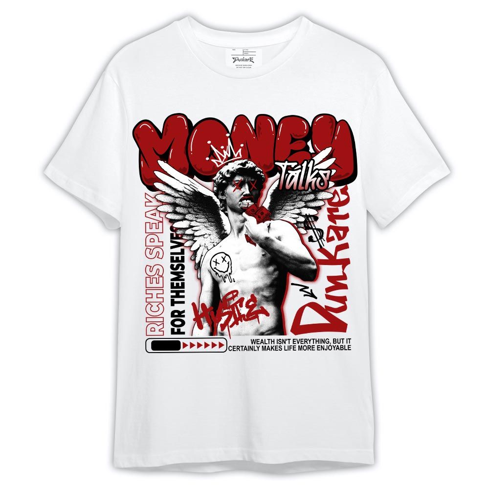 Shirt To Match Red Taxi 12s - Graffiti Money Talk Graphic Shirt Red Taxi 12s Outfit
