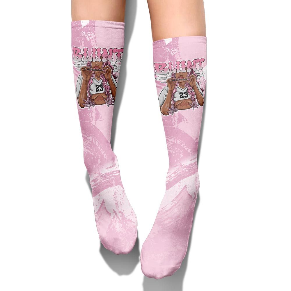 Sock To Match Orchid 4s - Bluntz Unique Circle Splash