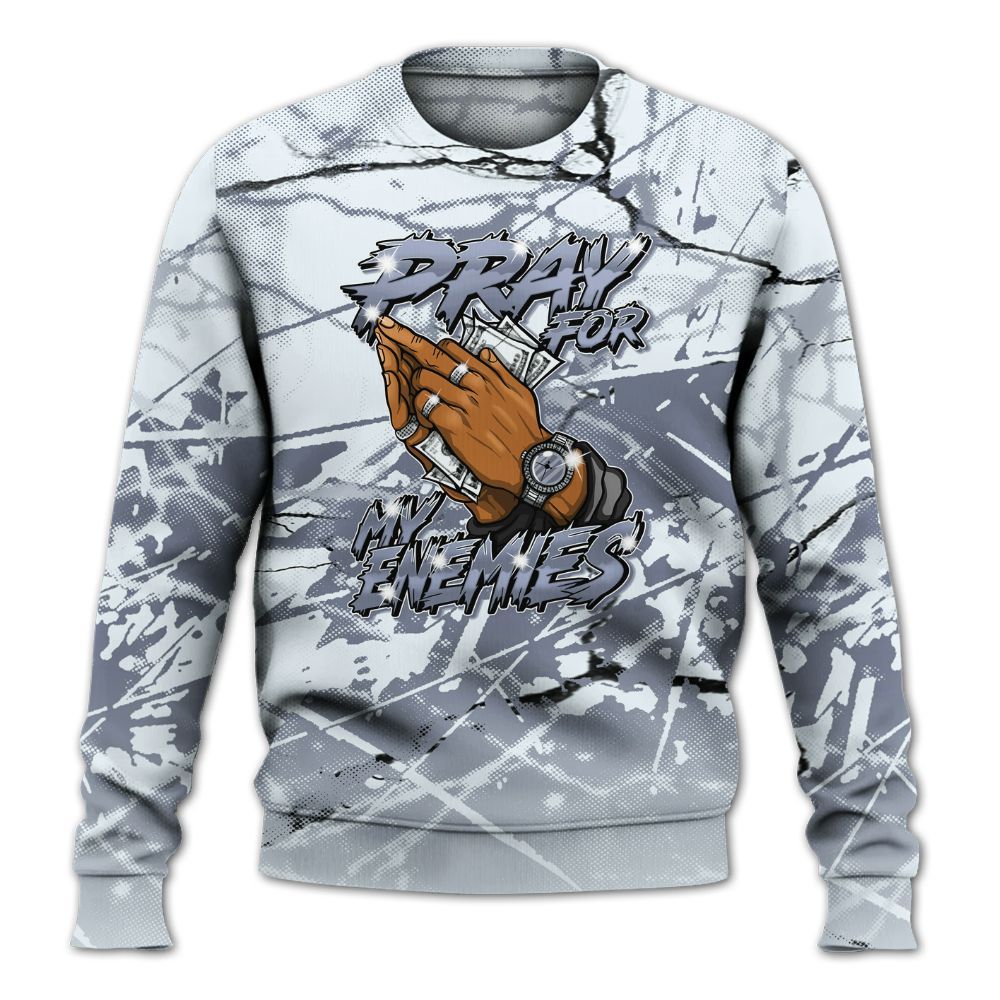 Sweatshirt To Match Air Foamposite Jin Kazama - Prayed For Enemies Graphic All Over Print