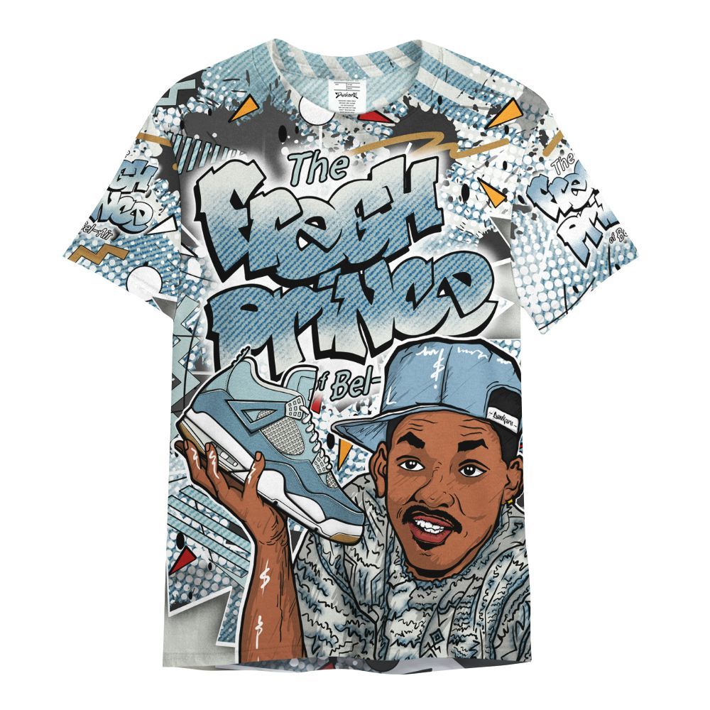 Shirt To Match Denim Worn Blue 2025 4s - Fresh Sneaker 90s All Over Print