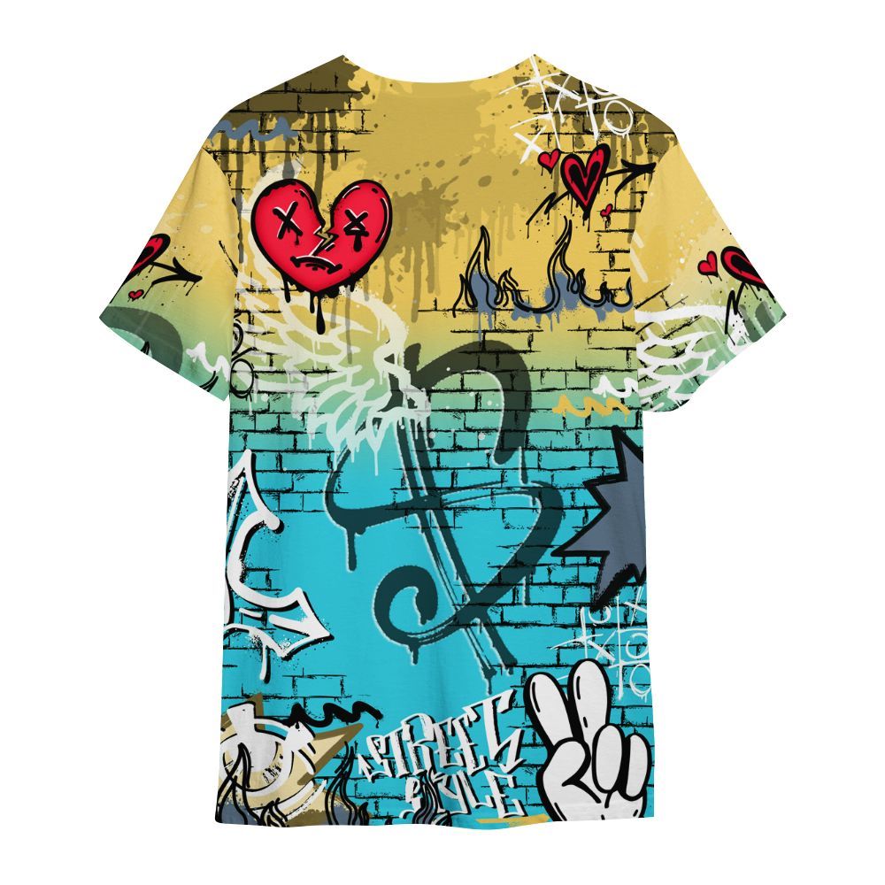 Shirt To Match Retro Gamma Blue 11s - Been Dif2erent Drip Graffiti All Over Print