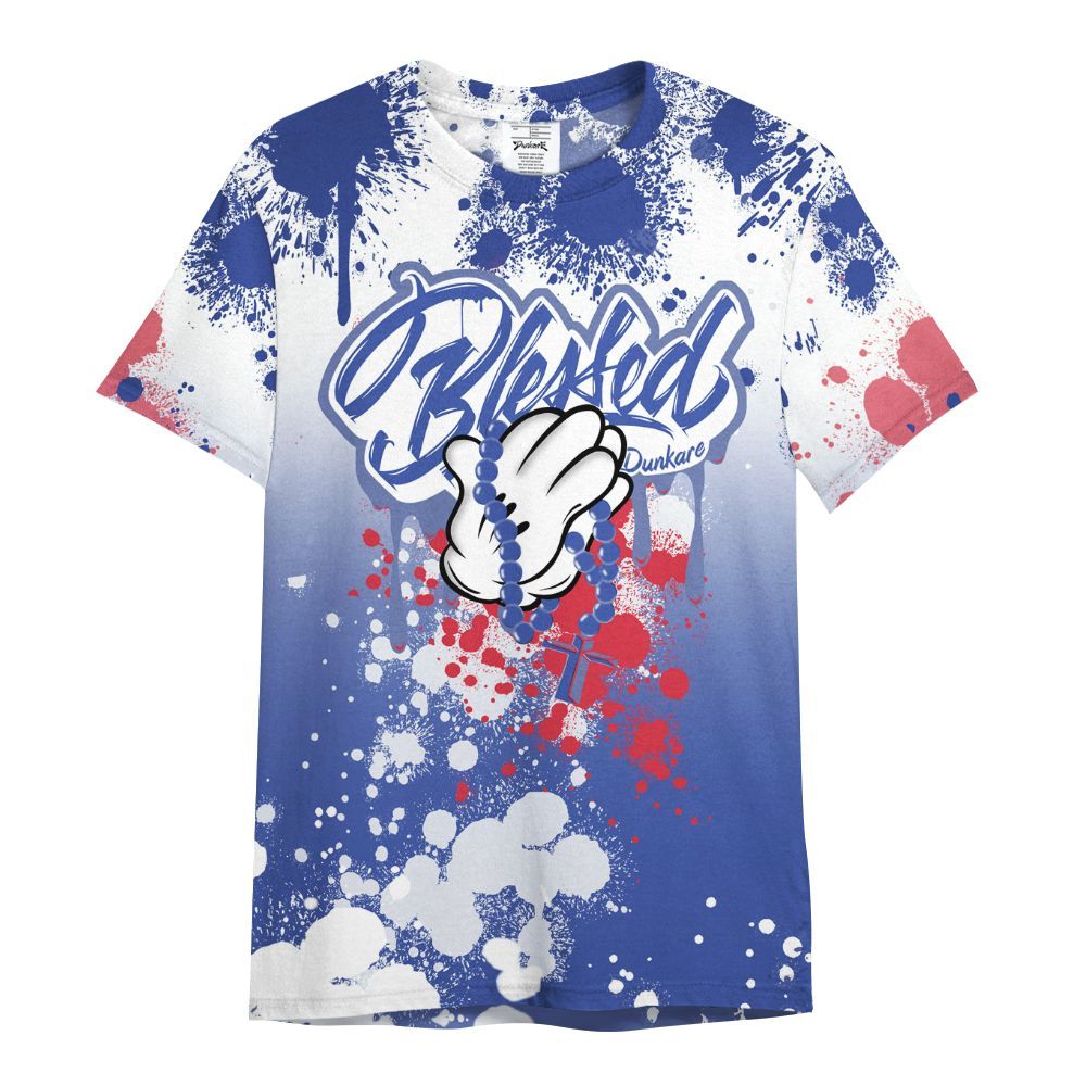 Shirt To Match Air Griffey Max USA Red White Blue 1s - God Blessed Ink Drip All Over Print