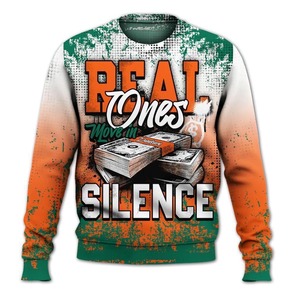 Sweatshirt To Match SoleFly Sail Gorge Green 3s - Move In Silence Money Street Retro All Over Print
