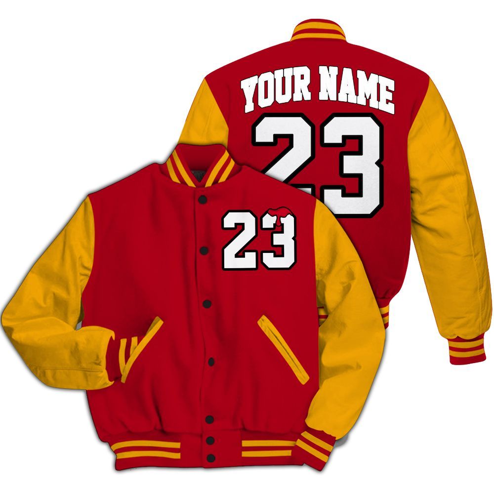 Varsity Jacket To Match Cardinal 7s - Custom Name Number 23 Drip All Over Print