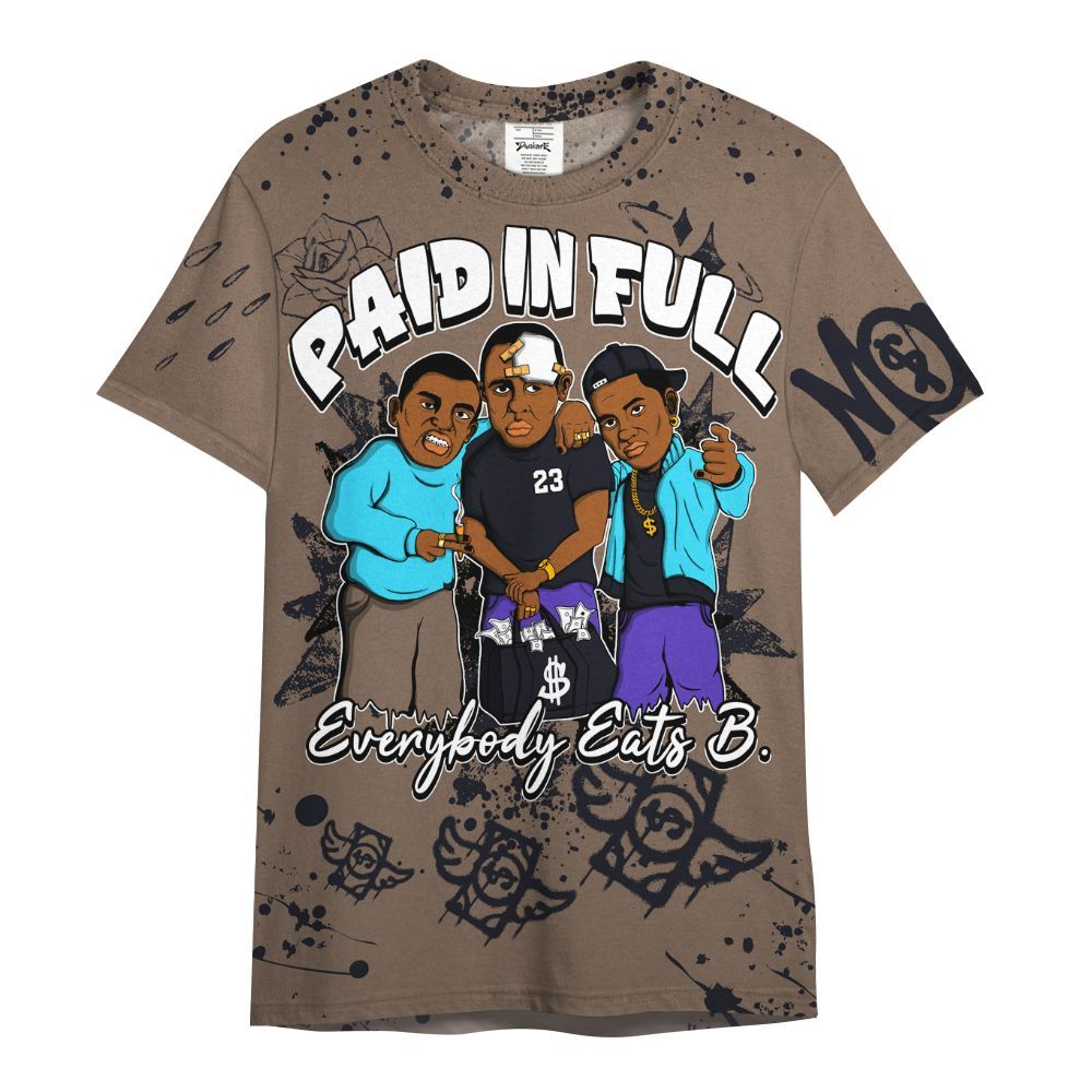 Shirt To Match Olive Concord 9s - Everybody Paid In Full Crayon All Over Print