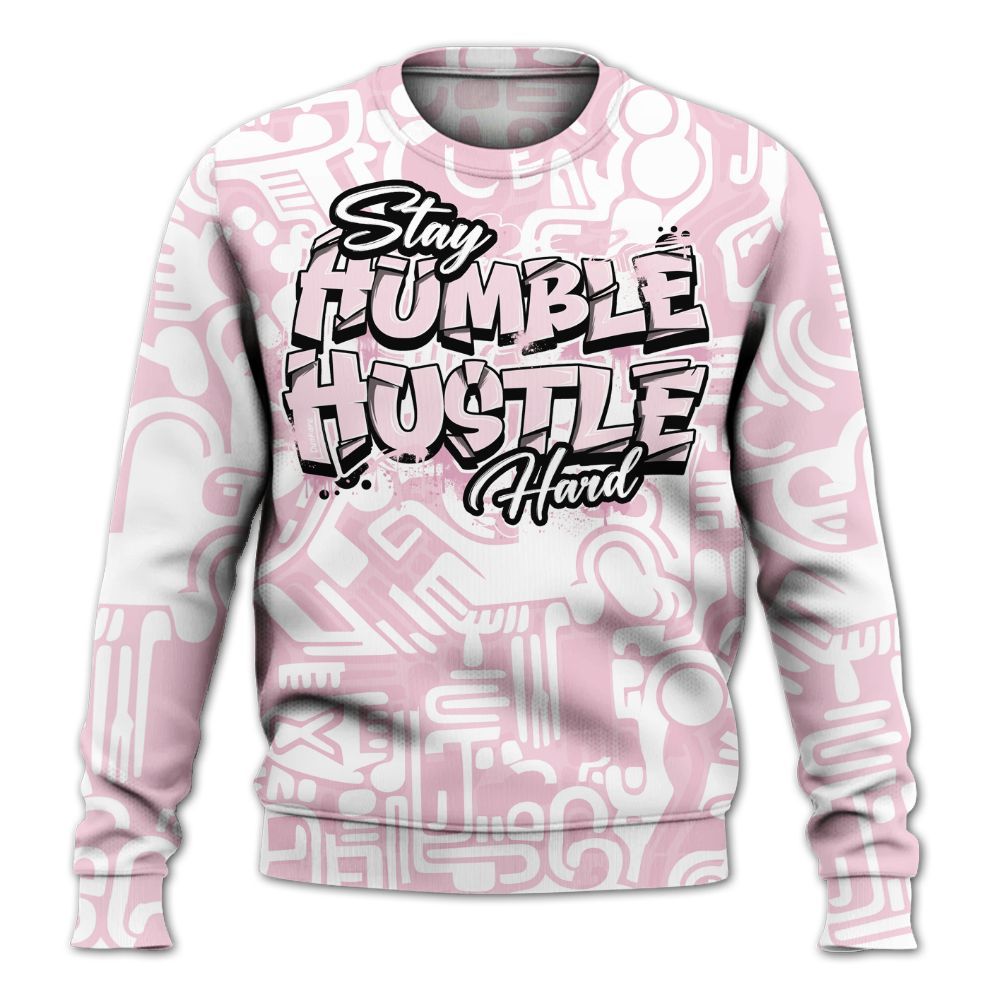 Sweatshirt To Match Orchid 4s - Humble Hustle Retro All Over Print