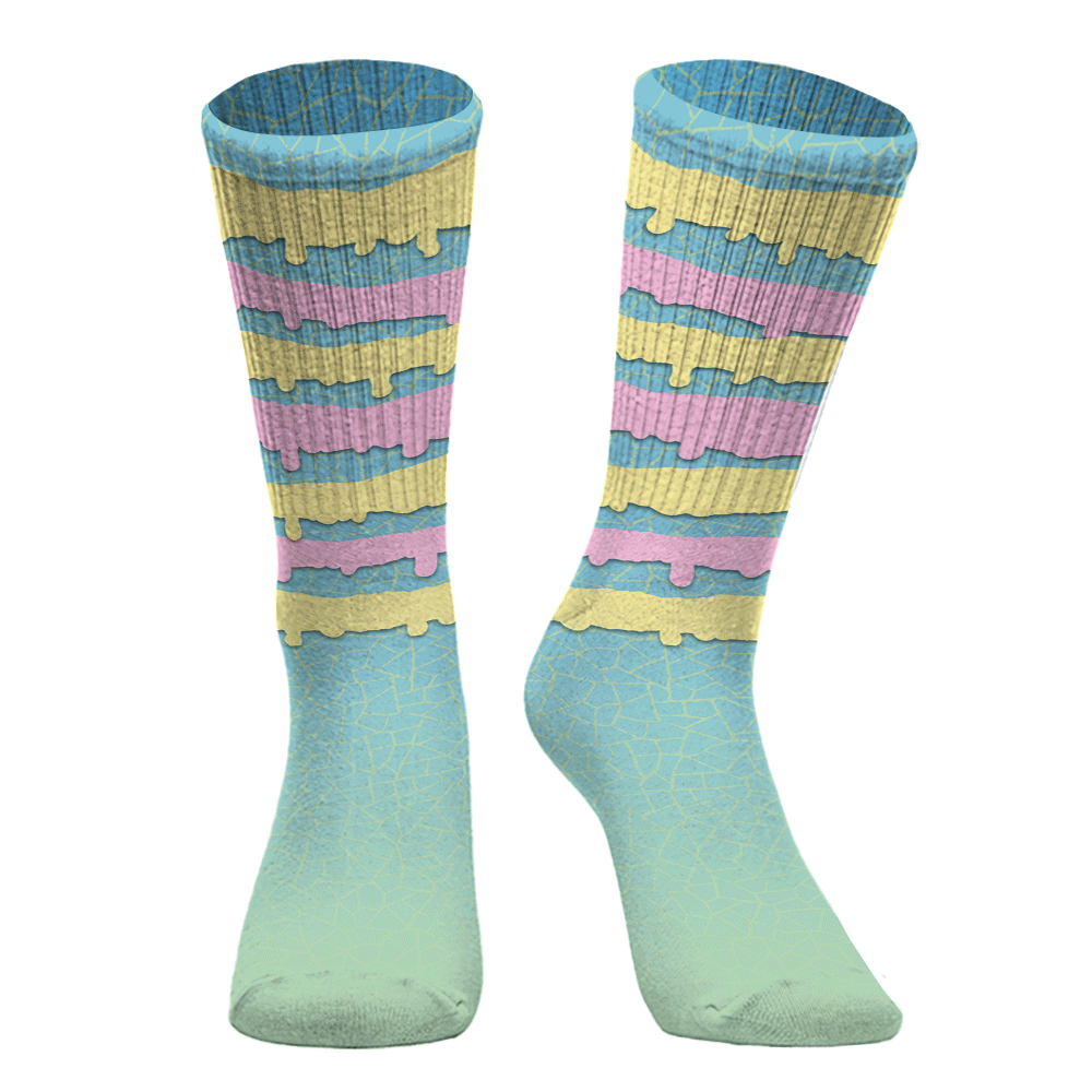 Sock To Match SB Dunk Low Visty - Dripping Stripe Graphic Unisex