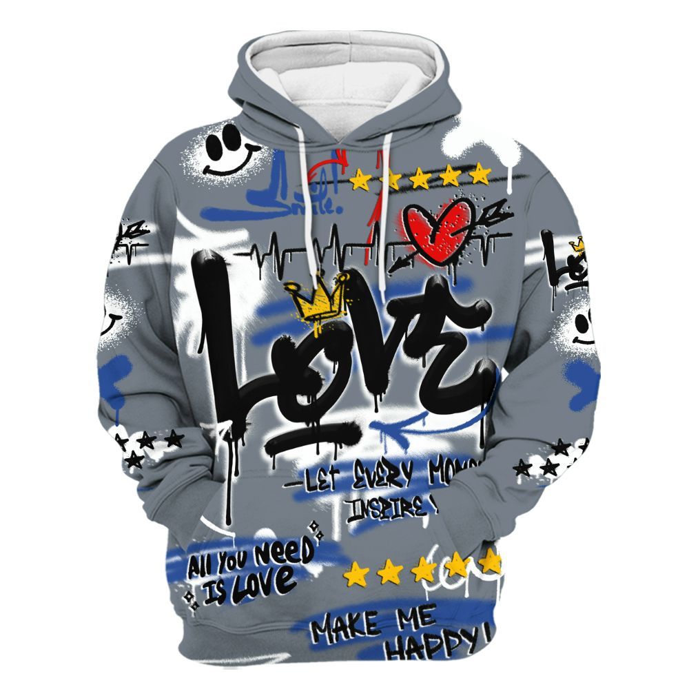 Hoodie To Match RS-X GS League - Happy Love Beats Graffiti Streetwear All Over Print