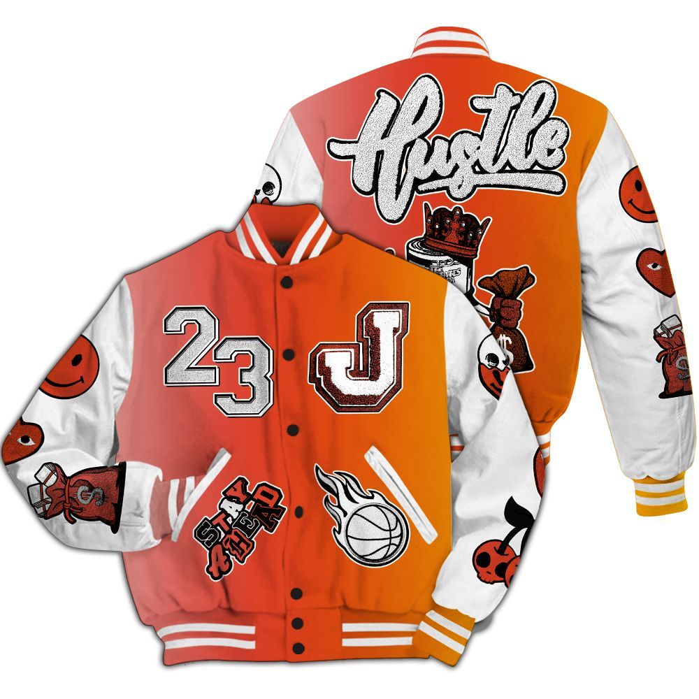 Varsity Jacket To Match Dunk High Candy Corn - Hustles Money Number 23 All Over Print