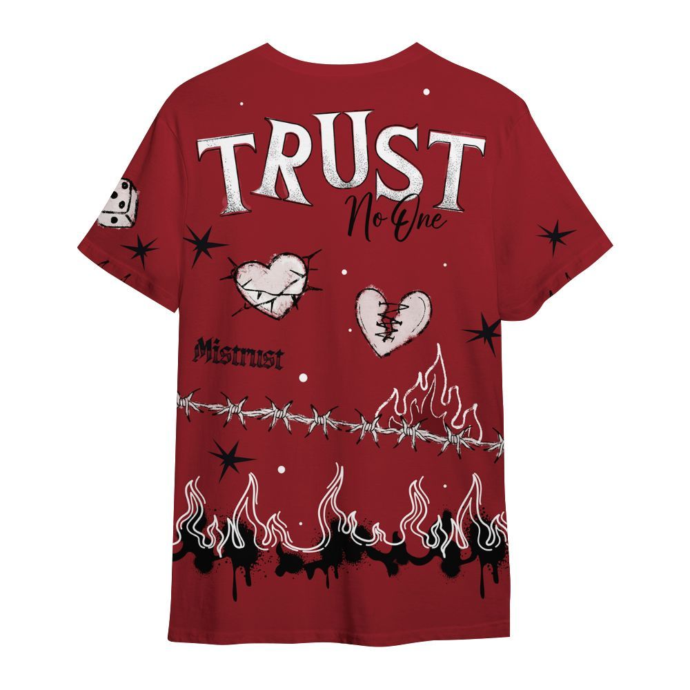 Shirt To Match High Black Toe Reimagined 1s - Trust No One Snake-Bite Doodle Crayon All Over Print