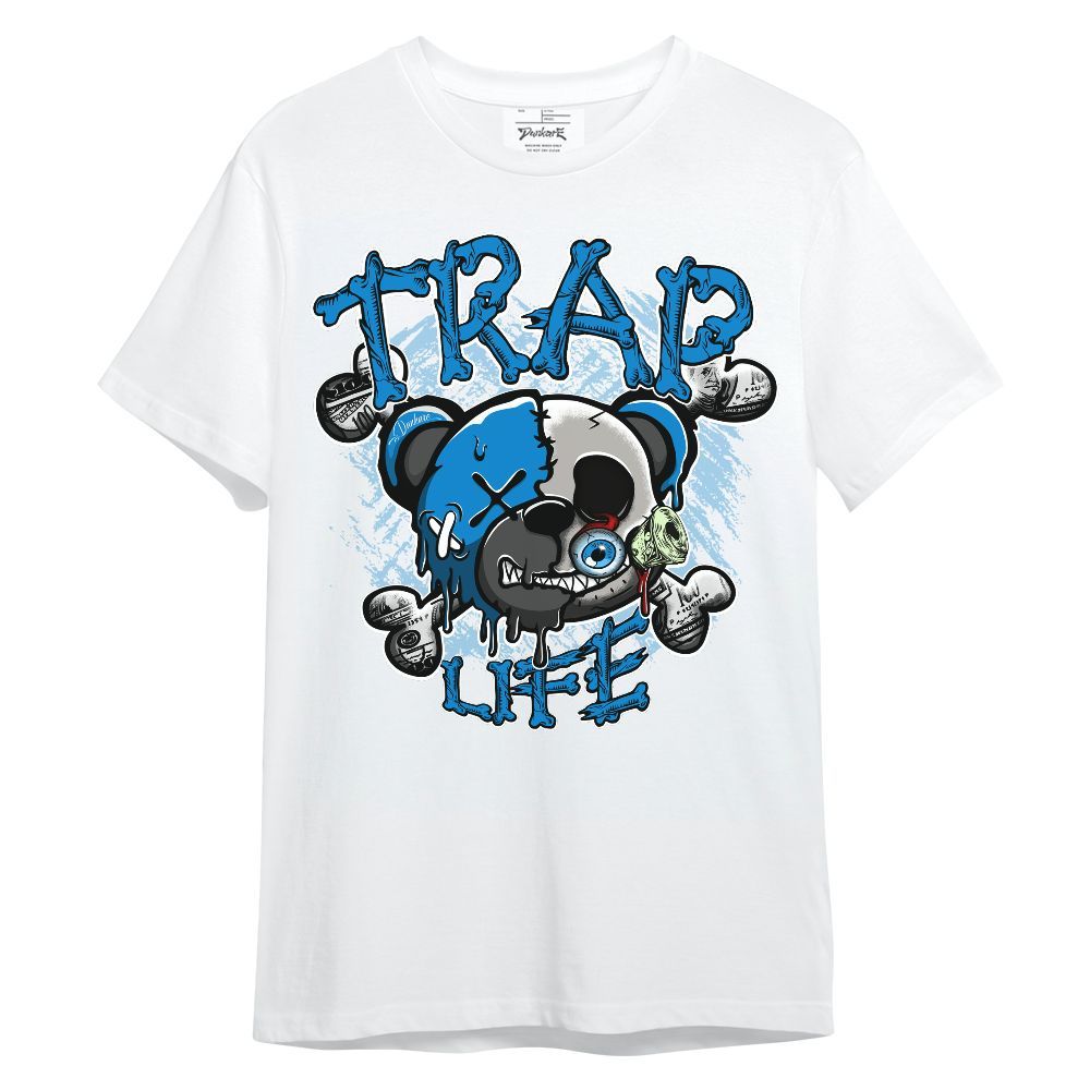 Shirt To Match Industrial Blue 4s - Trap Bear Skull Military Blue 4s Unisex Shirt