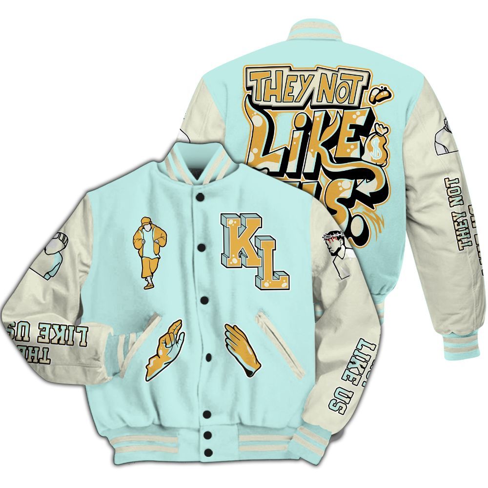 Varsity Jacket To Match Pure Platinum 4s - Dislike Us Graphic All Over Print