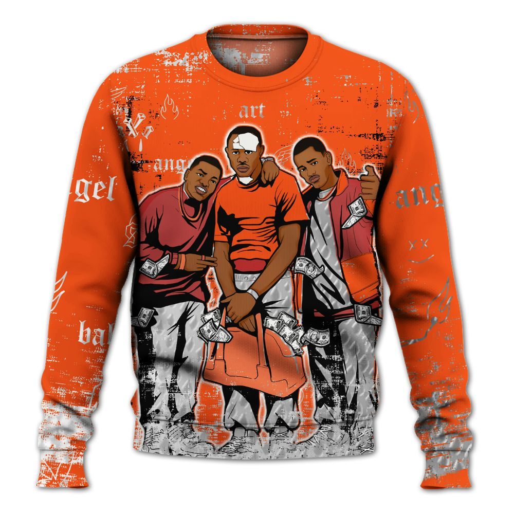 Sweatshirt To Match Kobe 6 Protro Total Orange - Paid In Full Money All Over Print