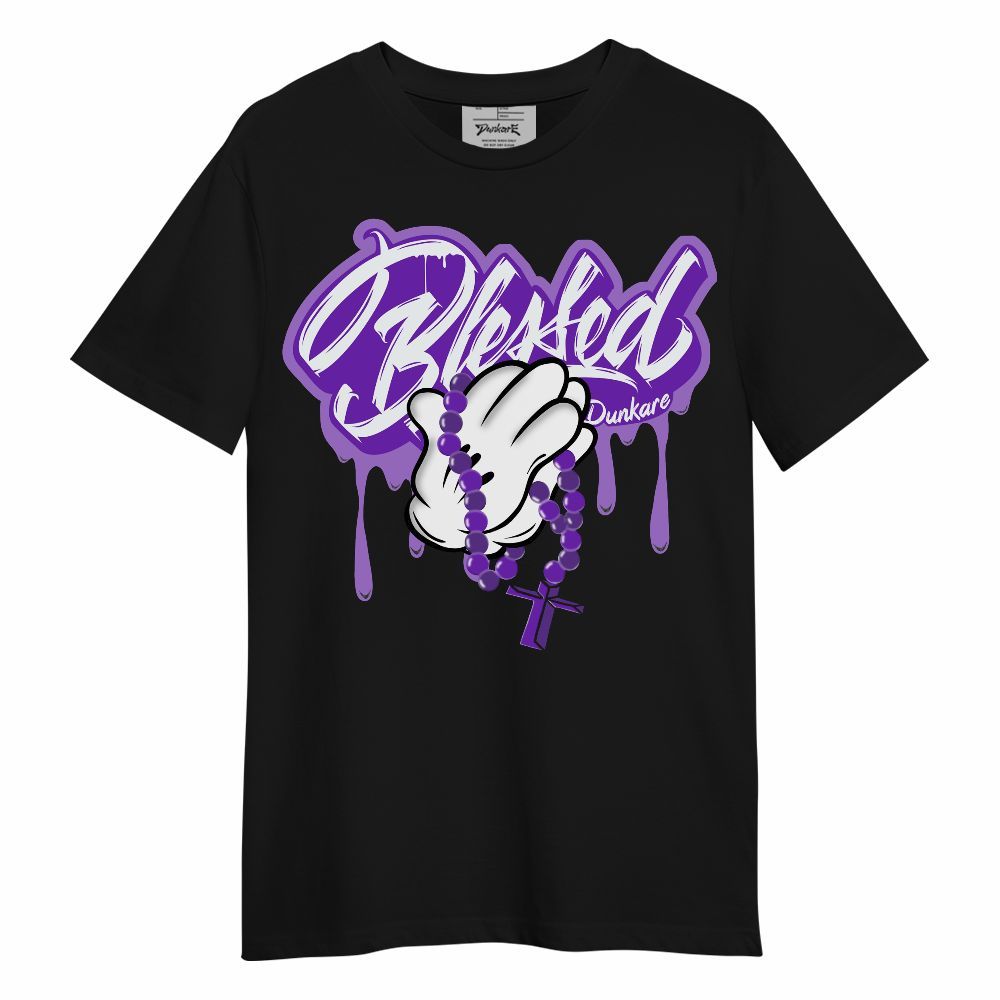 Shirt To Match Retro Dark Iris 3s - God Blessed Drip Unisex Shirt