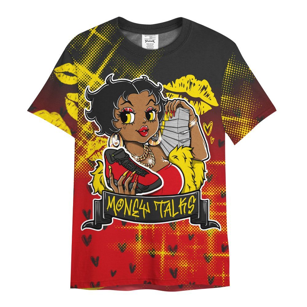 Shirt To Match Ferrari 14s - Moneys Talks Girl All Over Print