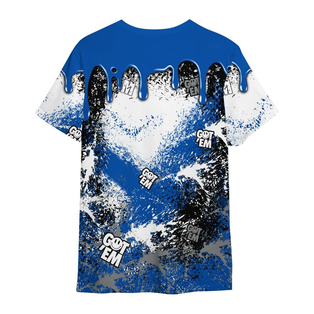 Shirt To Match Racer Blue 5s - Dripping 23 Drip All Over Print