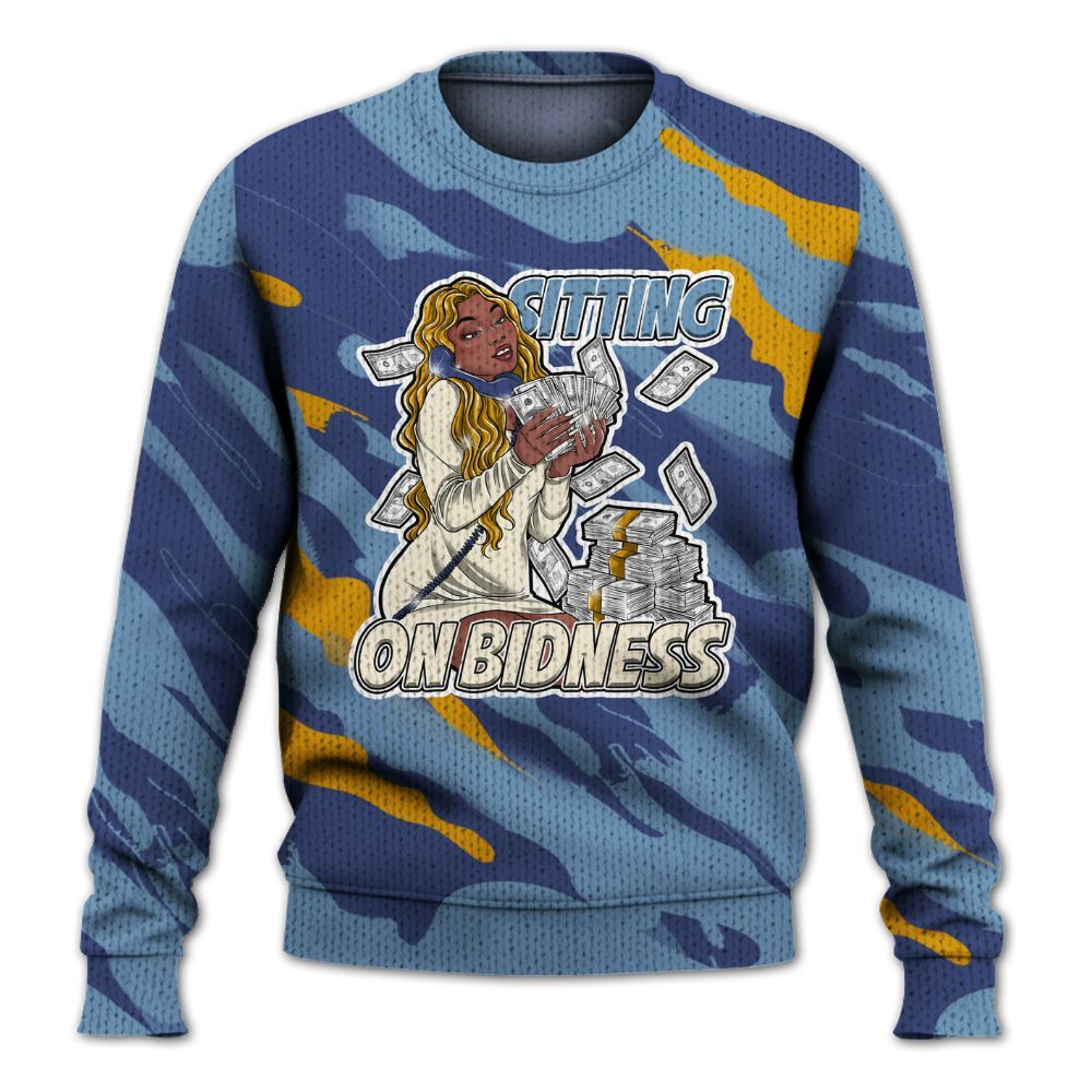 Knitted Sweater To Match High OG First In Flight 1s - Bidness Colored