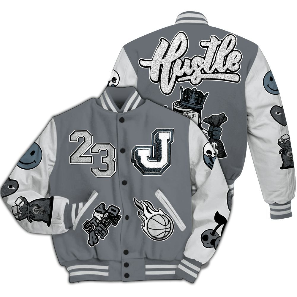 Varsity Jacket To Match Air Max DN Silver Bullet - Hustles Money Number 23 All Over Print