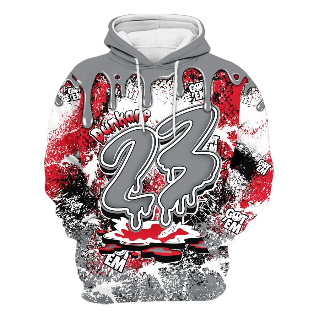 Hoodie To Match Black Cement 3s - Dripping 23 Drip All Over Print