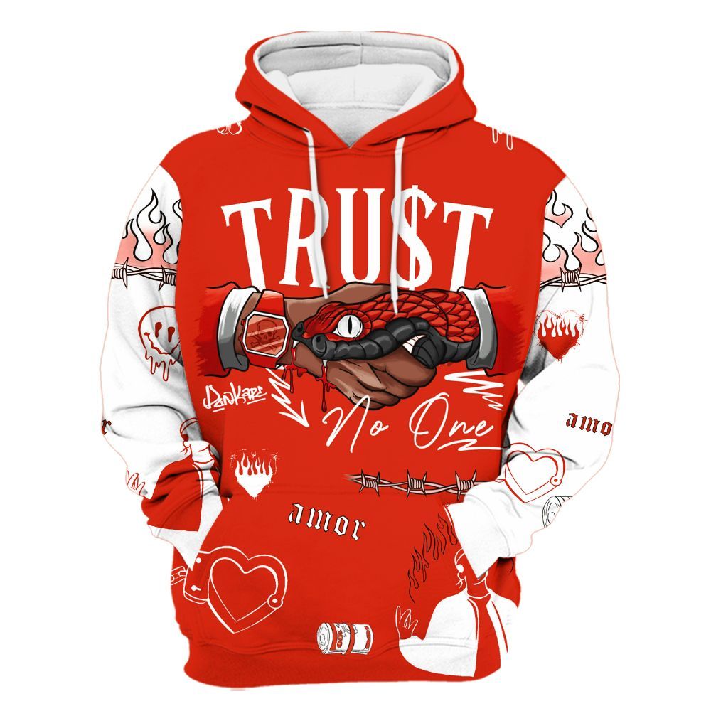 Hoodie To Match Retro Cherry 11s - Snake Trust No One All Over Print