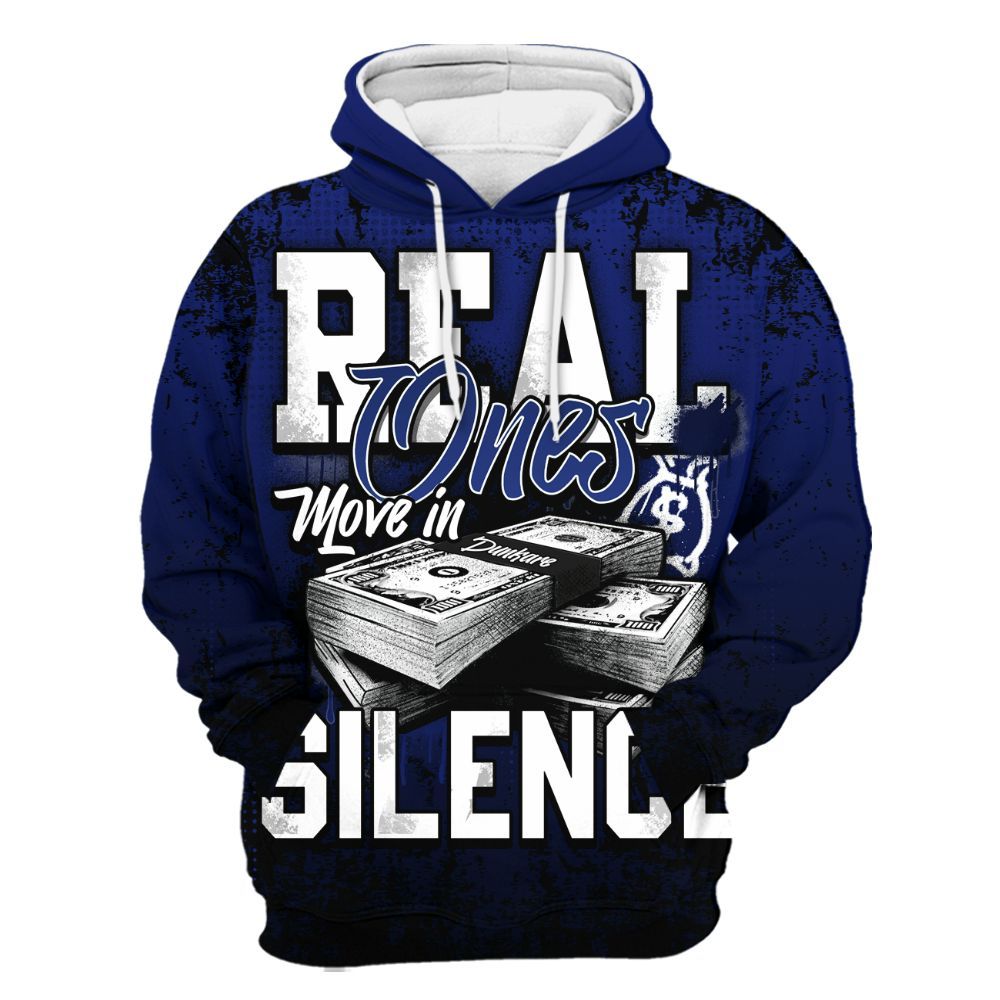 Hoodie To Match Air Max Plus Black Racer Blue - Move In Silence Money Street Retro All Over Print