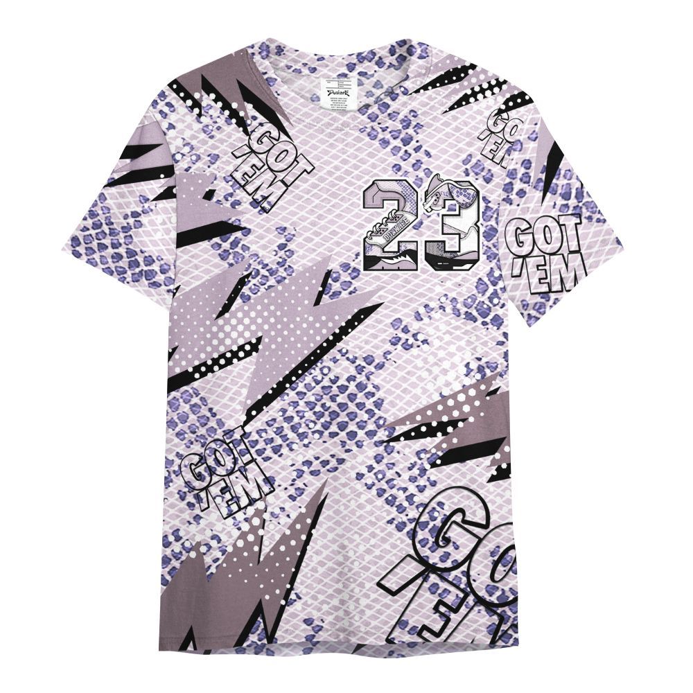 Shirt To Match Air Force 1 Low Purple Snake - Custom Name Number 23 5s All Over Print