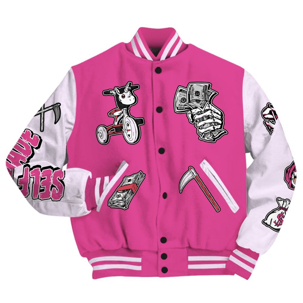 Varsity Jacket To Match KD 4 Aunt Pearl - Self Make Skeleton All Over Print
