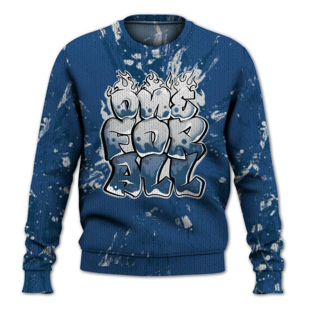 Knitted Sweater To Match High OG Midnight Navy 1s - Ones For All Graphic Luxury