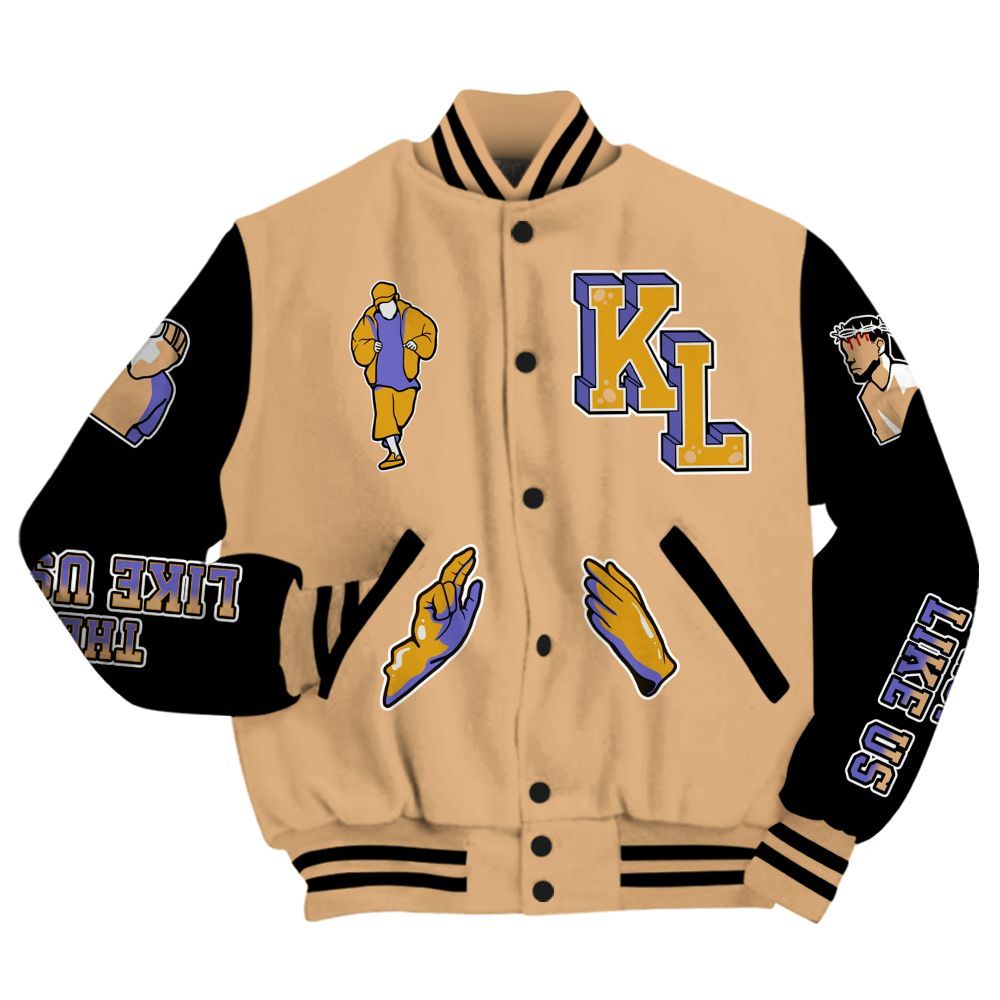 Varsity Jacket To Match SE Afrobeats 7s - Dislike Us Graphic All Over Print