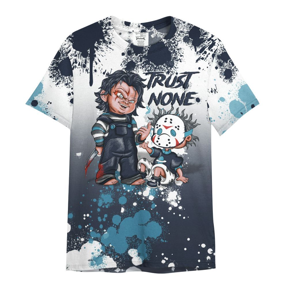 Shirt To Match Retro Obsidian 13s - Trust No One Scary All Over Print