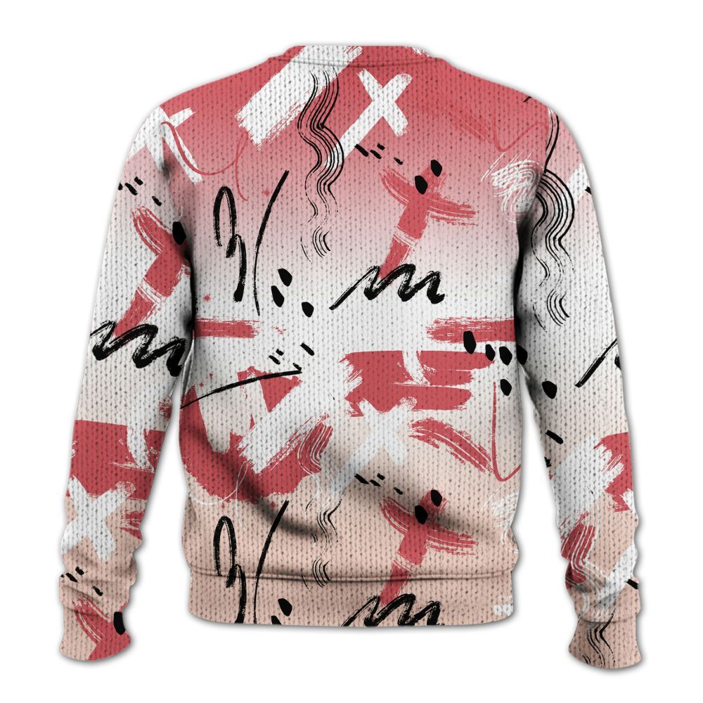 Sweater To Match Washed Coral 2s Shirt, Money Hustle Grind Pray Graphic