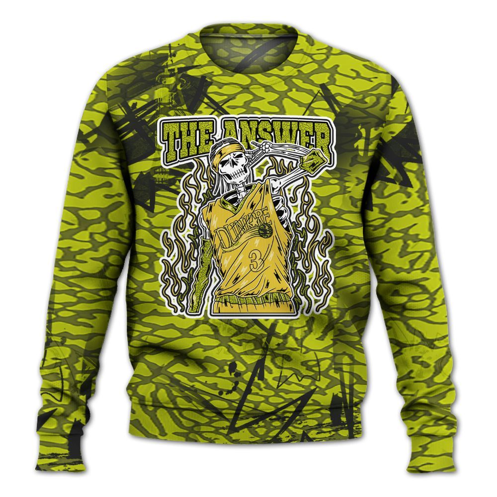 Sweatshirt To Match Dunk Low QS Halloween Skull - Allen Answer Skeleton Messyz All Over Print