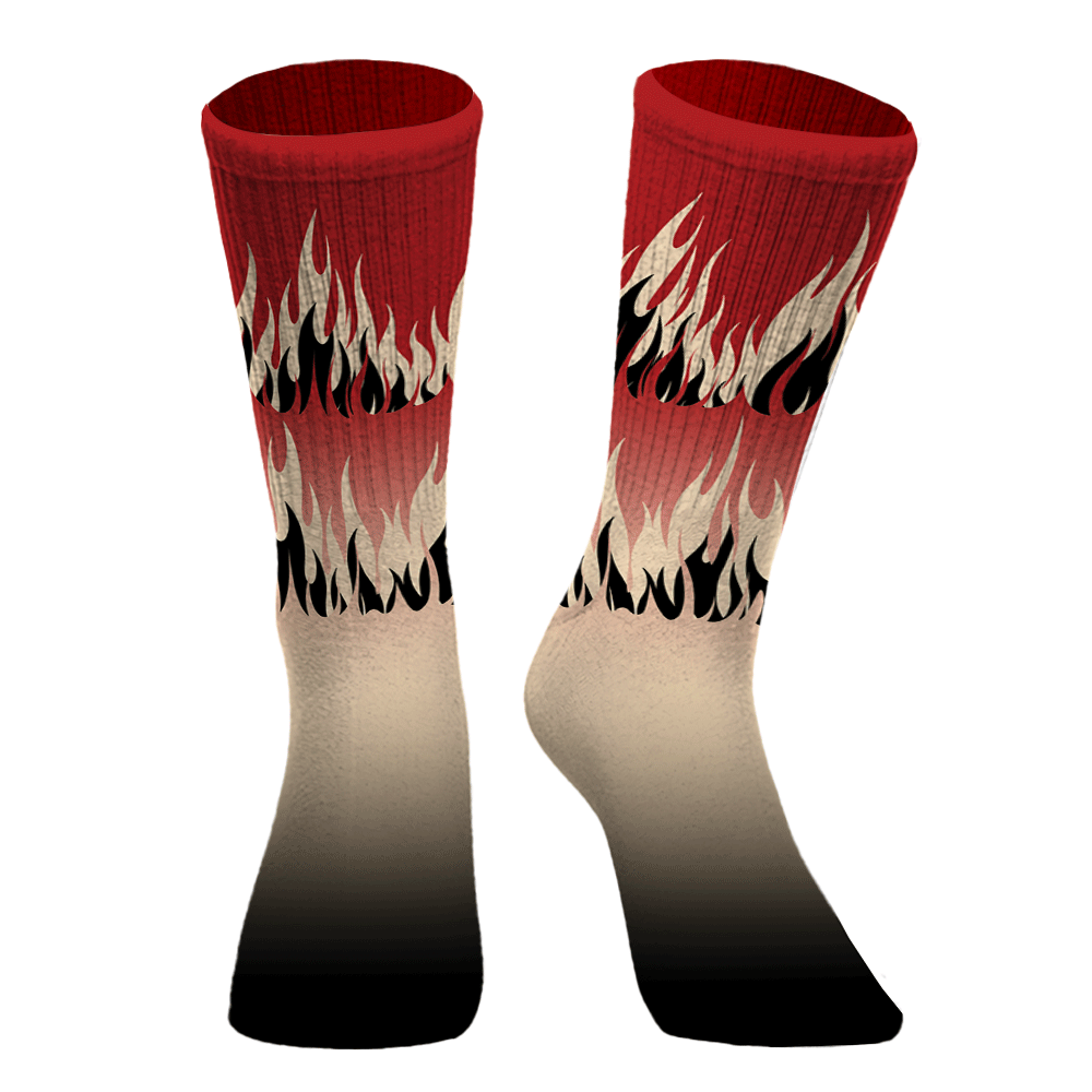 Sock To Match Dunk Low Strawberry Waffle - Fire Graphics Graphic Unisex
