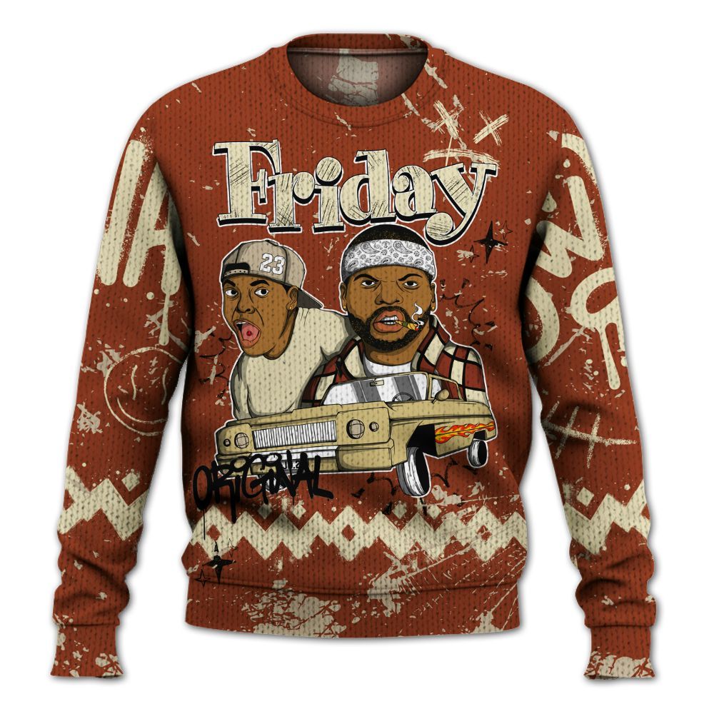 Knitted Sweater To Match Retro Eastside Golf 12s - Friday Sneaker Crayon