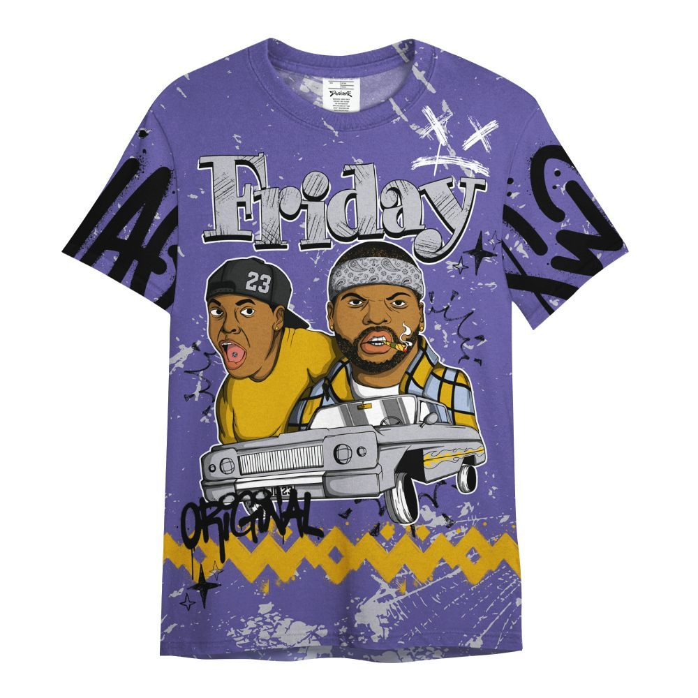 Shirt To Match Lakeshow 4s - Friday Sneaker Crayon All Over Print