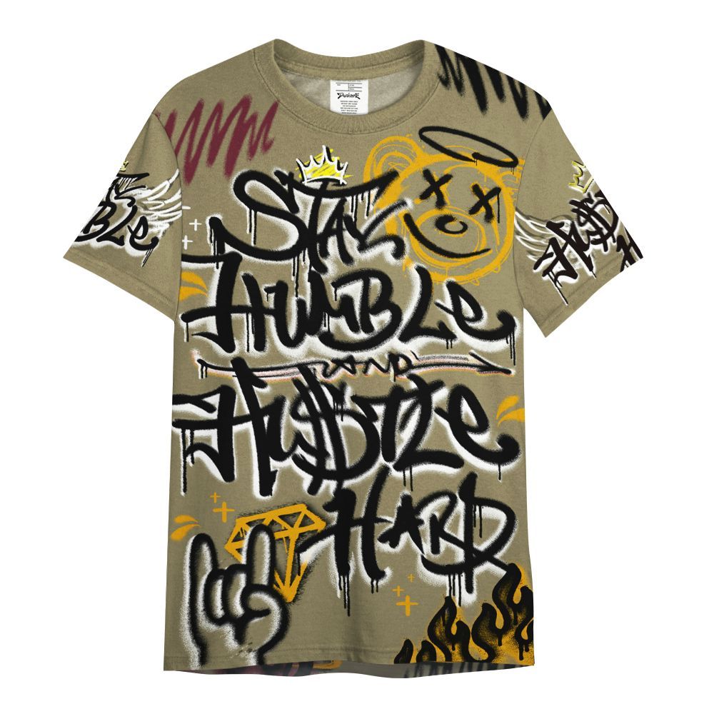 Shirt To Match Black Olive 7s - Humble Drip Streetwear Graffity All Over Print