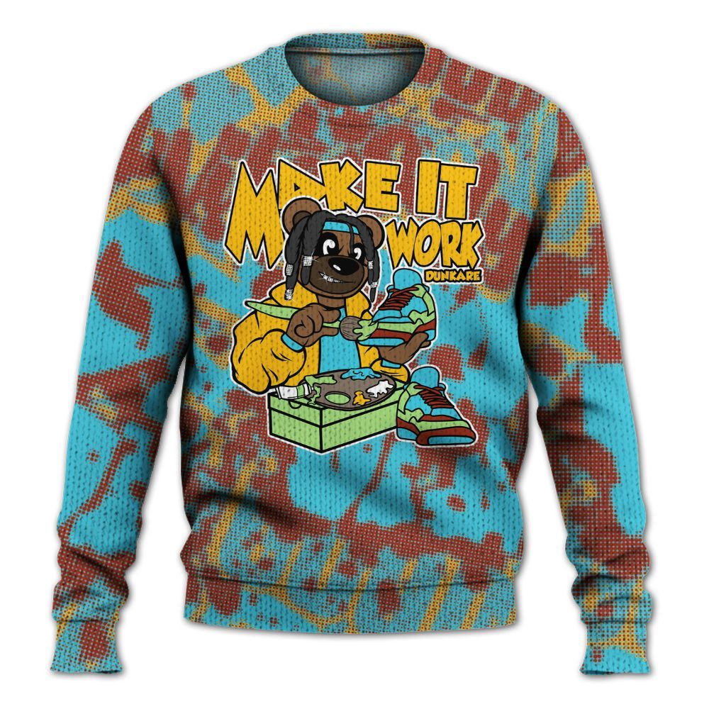 Knitted Sweater To Match SB Dunk Di'Orr Greenwood - Pull It Off Bear Street