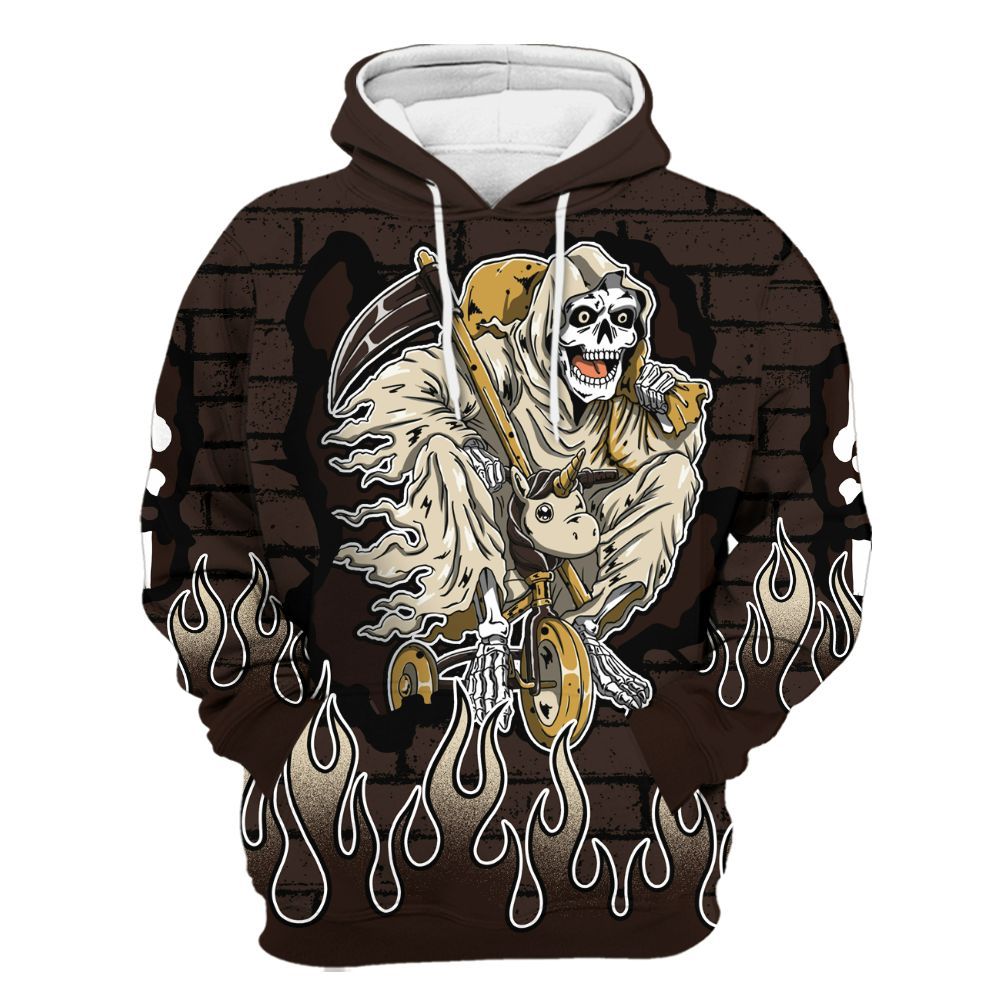 Hoodie To Match 2025 Retro Earth 5s - Self Make Skeleton Crashed All Over Print