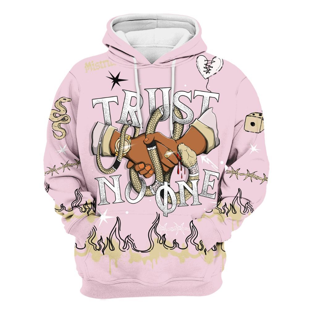 Hoodie To Match Denim Iced Carmine 4s - Trust No One Snake-Bite Doodle Crayon All Over Print