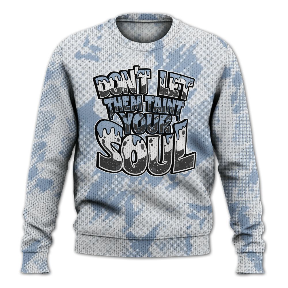 Knitted Sweater To Match Reverse Black White 6s - Never Taint Your Soul Shirt Unisex Oufit