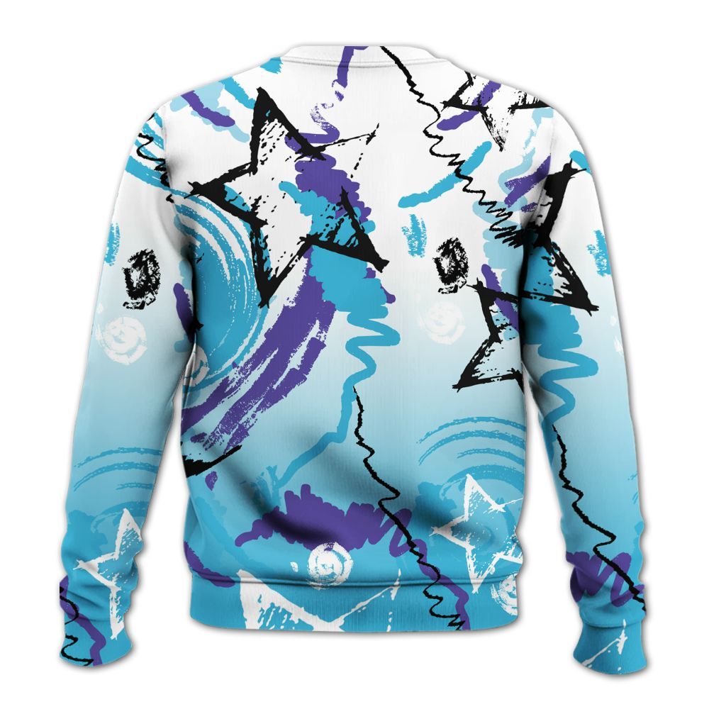 Sweatshirt To Match Retro Aqua 6s - Grind Shine Later Drip All Over Print
